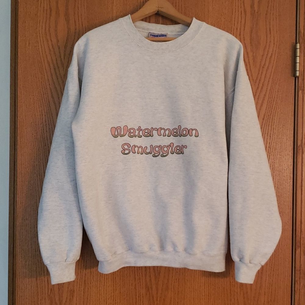 Adorable EUC Maternity Heavyweight Sweatshirt "Watermelon Smuggler" Sz XXL